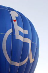 Fototapeta premium handicapped sign on a hot air balloon