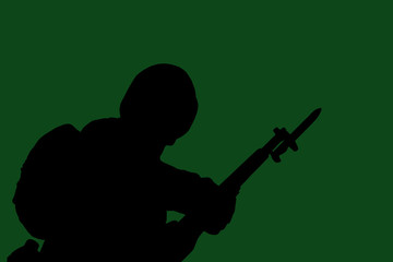 army solider silhouette