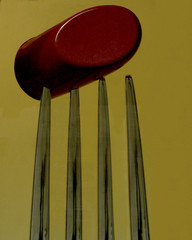 fork with a cherry