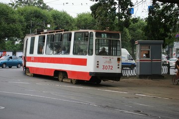 Fototapeta na wymiar russian tram