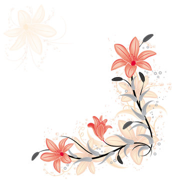 floral element for design with lily
