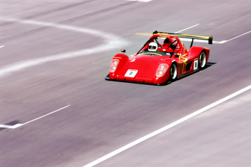 red racing car