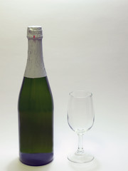 champagne and glass