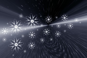 space snowflakes