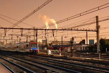 Fototapeta na wymiar kolei RER Banlieue