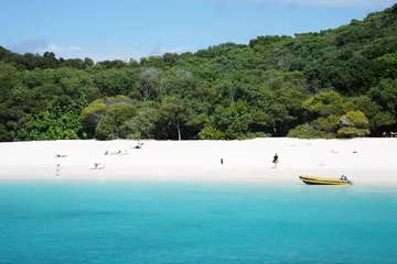 Fototapete Whitehaven Beach, Whitsundays-Insel, Australien leute, die sich am strand entspannen