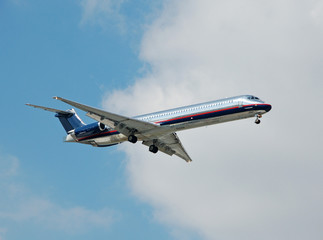 silver passenger jet