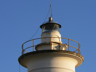 Fototapeta na wymiar close up of a beacon in an italian port