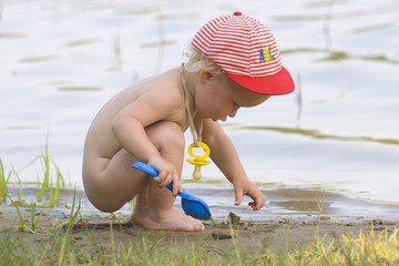 baby on the beach