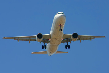 down view of a commercial aircraft