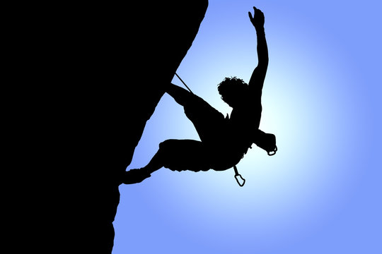 escalade contre jour - devers - chute
