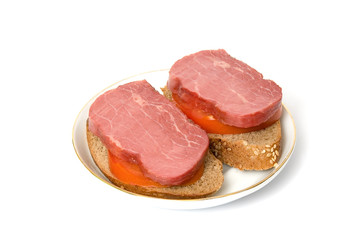 sandwiches on the plate