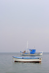 Naklejka na ściany i meble greek fishing boats