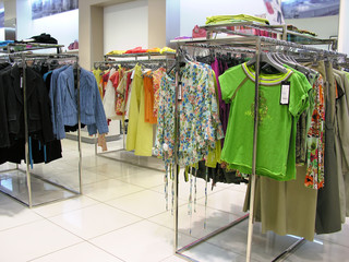 clothes in shop