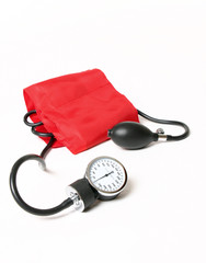 blood pressure cuff and gauge