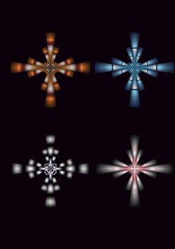 four beautiful stars designs