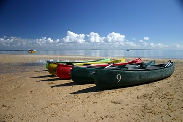 canoes on beach