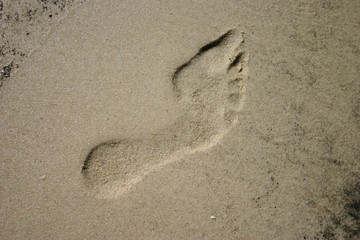 footprint in sand