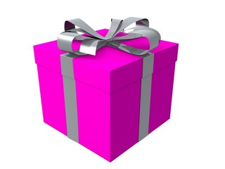 pinkfarbenes geschenk