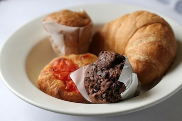 pastries on plate