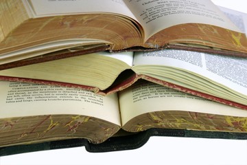 three open books
