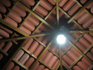 ceiling with light bulb