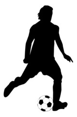 Fototapeta na wymiar soccer silhouettes