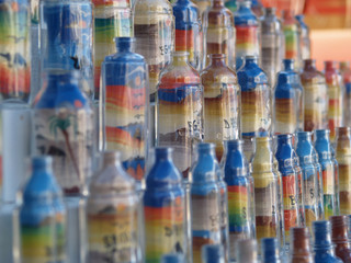 bottles of sand