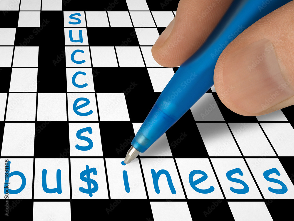 Wall mural crossword - business and success