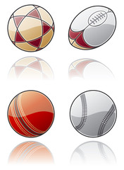 design elements 50c. sport balls icon set