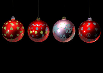 Obraz premium weihnachtskugeln