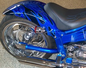 motorcycle rear wheel & bumper