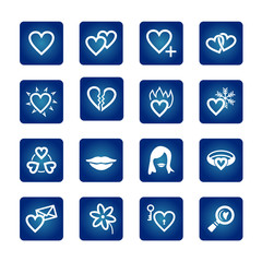 icon set. hearts, love, valentine