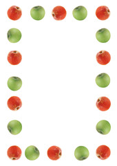 red and green apple border