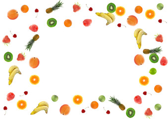 colorful fresh fruit border