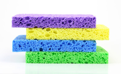 colorful sponge stack