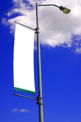 beautiful blue sky and sign