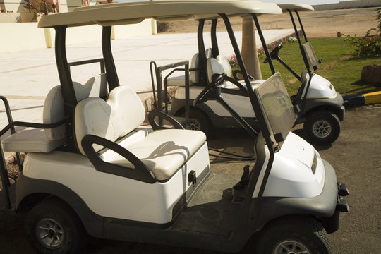 electrocars for movement on fields for a golf