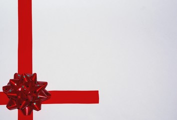 red gift ribbon(+ clipping path )