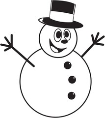cartoon snowman