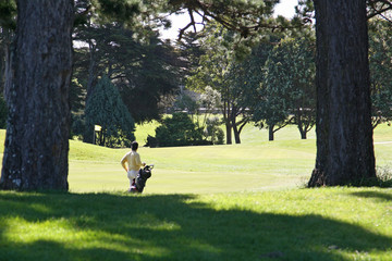 Fototapeta premium golfer thinking