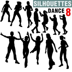 Fototapeta na wymiar silhouettes dance 08