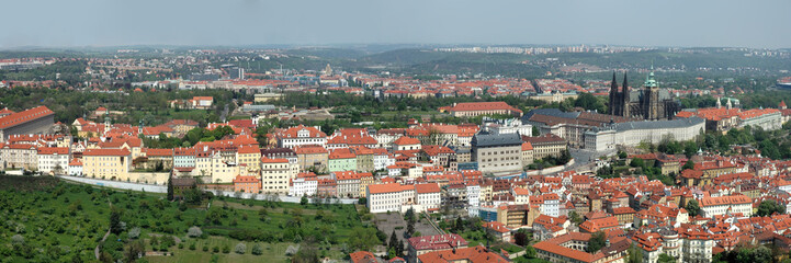 Fototapeta na wymiar panorama - prague, czech republic, europe