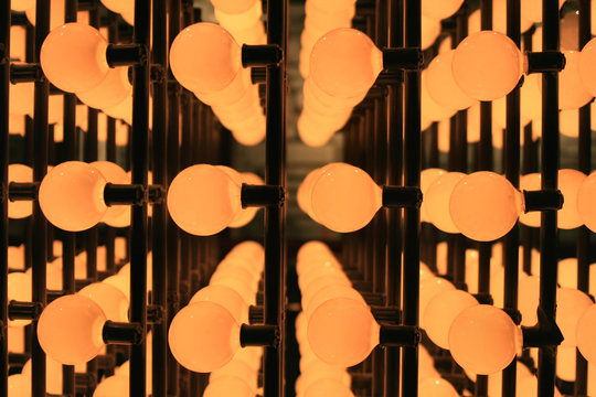  rows of lights bulbs