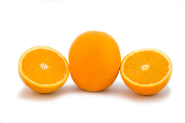 one orange and two half