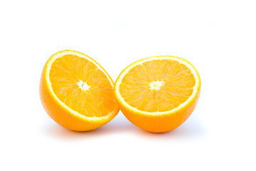 two orange half