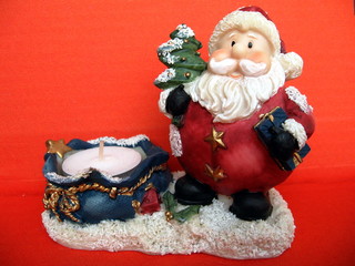 santa and candle