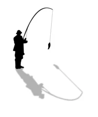Fotobehang fishing silhouette © Slobodan Djajic