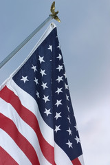 stars and stripes at dusk