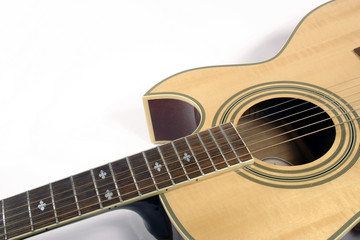 Obraz na płótnie Canvas blonde acoustic guitar